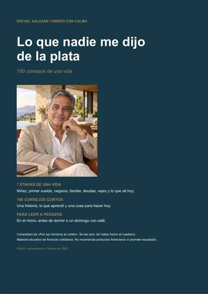 Portada del libro Lo que nadie me dijo de la plata, 100 consejos de una vida