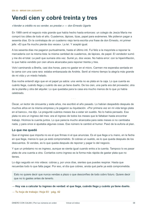 Capítulo 3: Vendí cien y cobré treinta y tres
