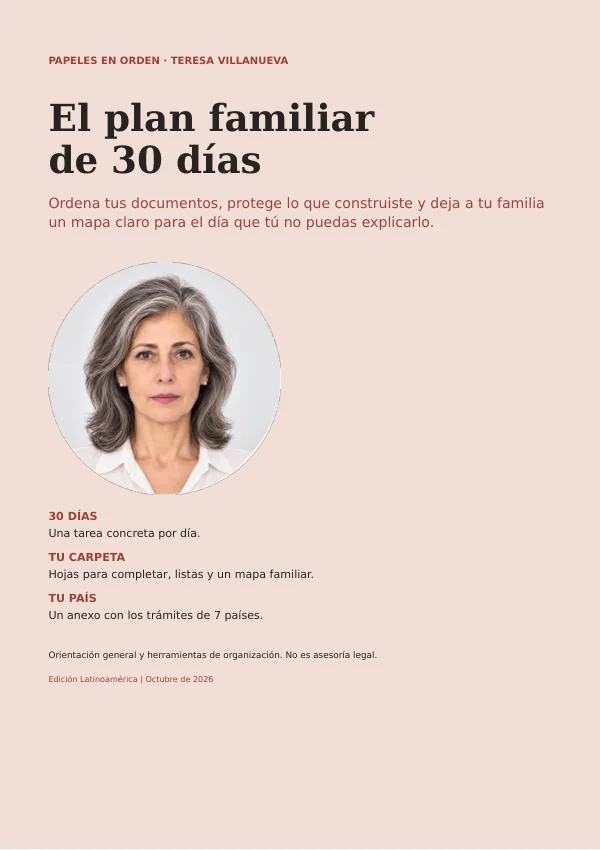 Portada de Papeles en orden, el plan familiar de 30 días