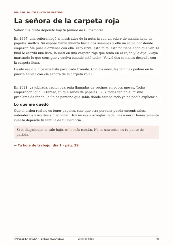 Capítulo 1: La señora de la carpeta roja